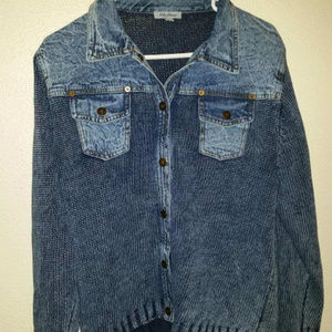 Vintage Jean Jacket PBJ BLUES Size large